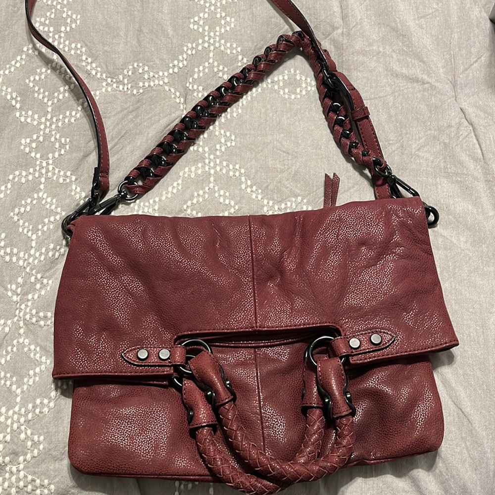 Elliott Luca burgundy shoulder / crossbody bag